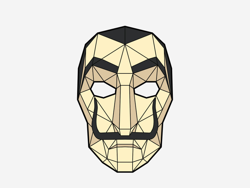 Salvador Dali Mask<br> DIY Paper Mask Template