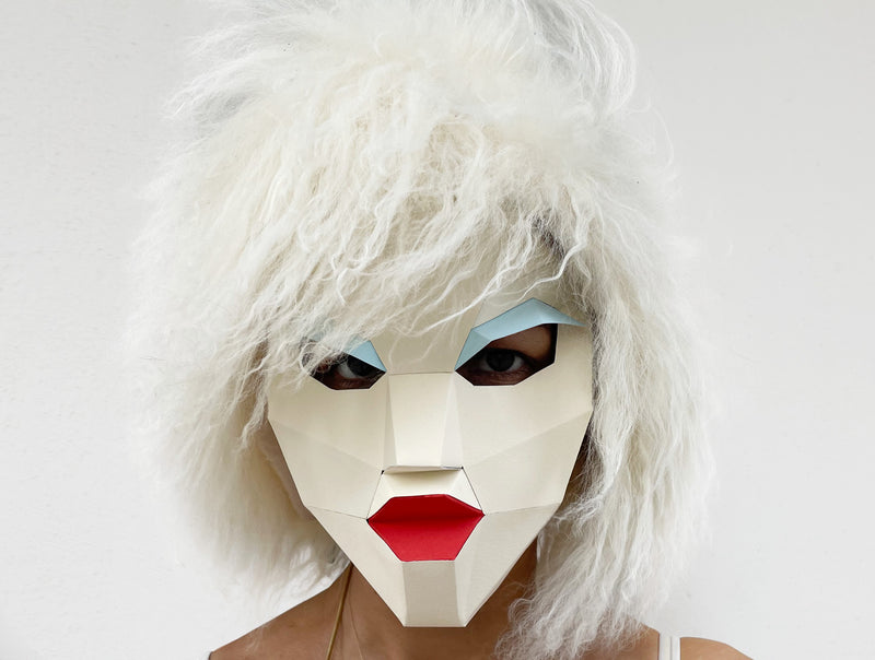 Doll Half Mask<br> DIY Paper Mask Template