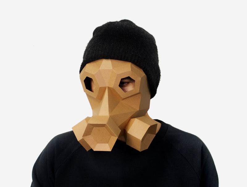 Gas Mask <br> DIY Paper Mask Template