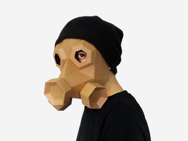 Gas Mask <br> DIY Paper Mask Template