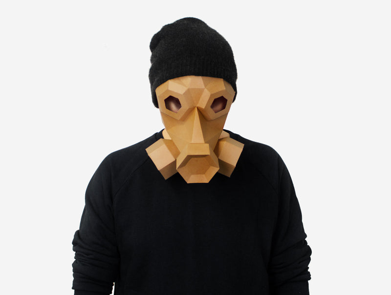 Gas Mask <br> DIY Paper Mask Template