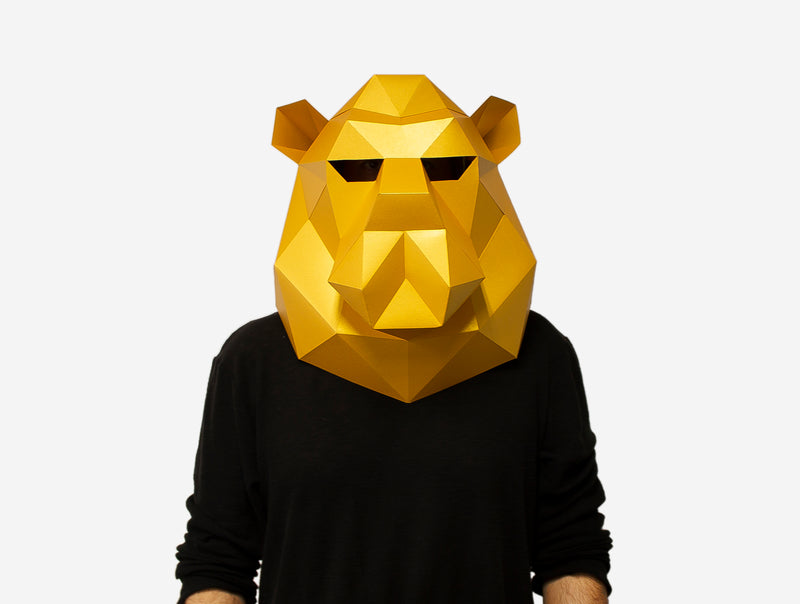 Lion Mask <br> DIY Paper Mask Template