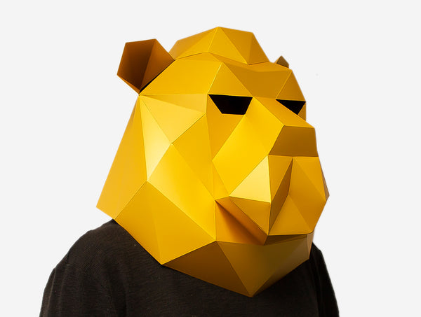 Lion Mask <br> DIY Paper Mask Template