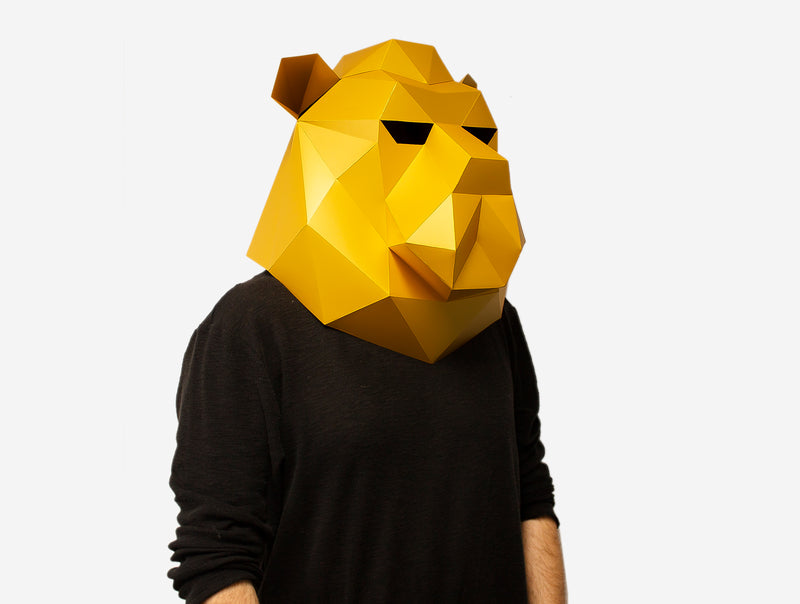 Lion Mask <br> DIY Paper Mask Template