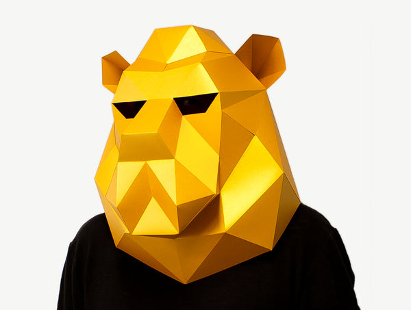 Lion Mask <br> DIY Paper Mask Template