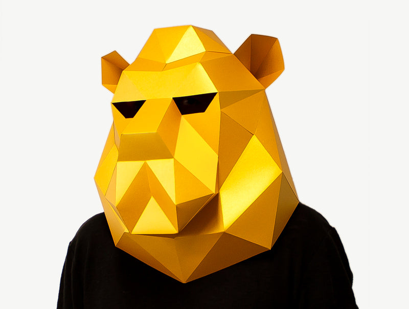 Lion Mask <br> DIY Paper Mask Template
