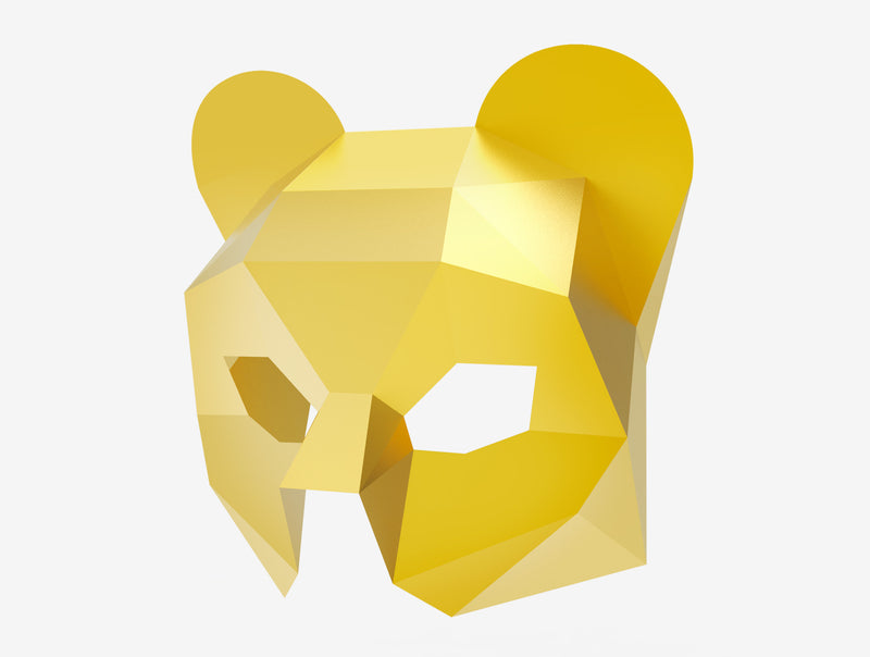 Lioness Half Mask<br> DIY Paper Mask Template